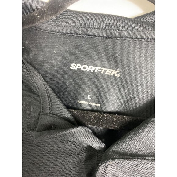 Sport-tek L Black Collared Short Sleeve Polo - Picture 3 of 4